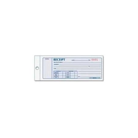 Rediform Rediform  Money Receipt Book, 3-Part, Carbonless, 2-3/4" x 7", 50 Sets/Book 8L802